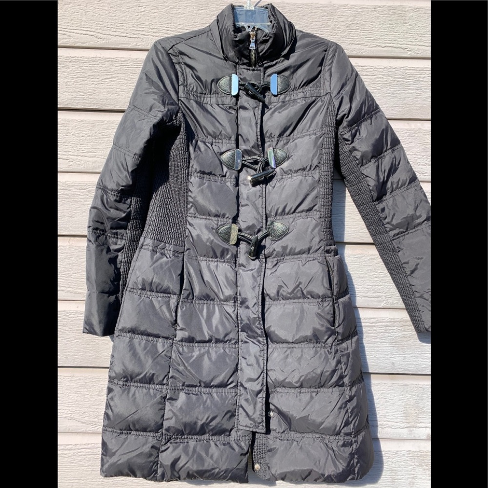 Express Long Black Puffer Jacket Sz S